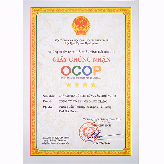 Chè đậu đen cốt dừa Rồng Vàng Hoàng Gia