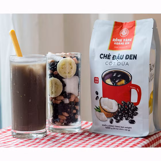 Chè đậu đen cốt dừa Rồng Vàng Hoàng Gia