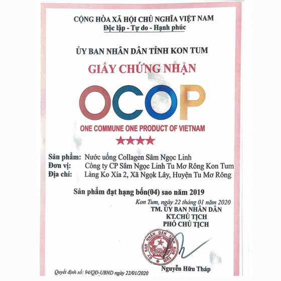 Nước uống Collagen sâm Ngọc Linh