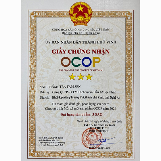 Trà tâm sen Phúc An Farm