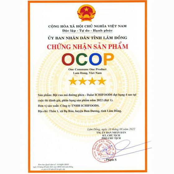 Bột rau má đường phèn Dalat Ichifoods 