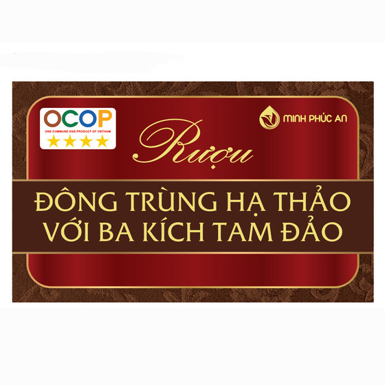 Rượu đông trùng hạ thảo với ba kích Tam Đảo