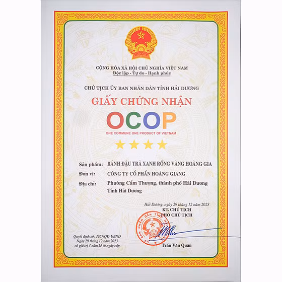 Bánh đậu trà xanh Rồng Vàng Hoàng Gia