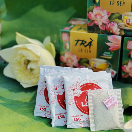Trà lá sen túi lọc Phúc An Farm