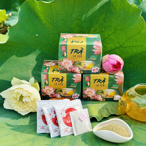 Trà lá sen túi lọc Phúc An Farm