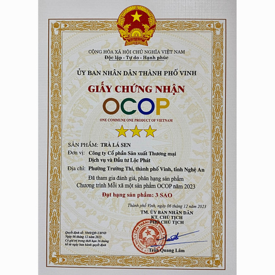 Trà lá sen túi lọc Phúc An Farm