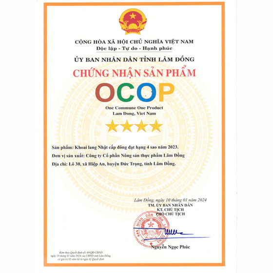 Khoai lang Nhật cấp đông Dalat Agri Foods