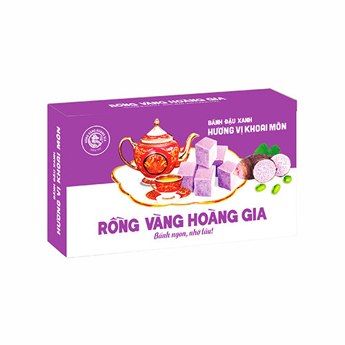 Bánh đậu xanh hương vị khoai môn Rồng Vàng Hoàng Gia