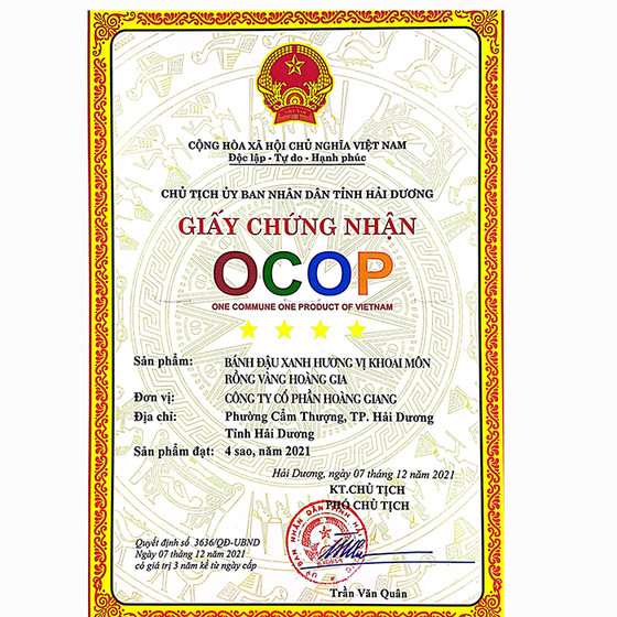 Bánh đậu xanh hương vị khoai môn Rồng Vàng Hoàng Gia