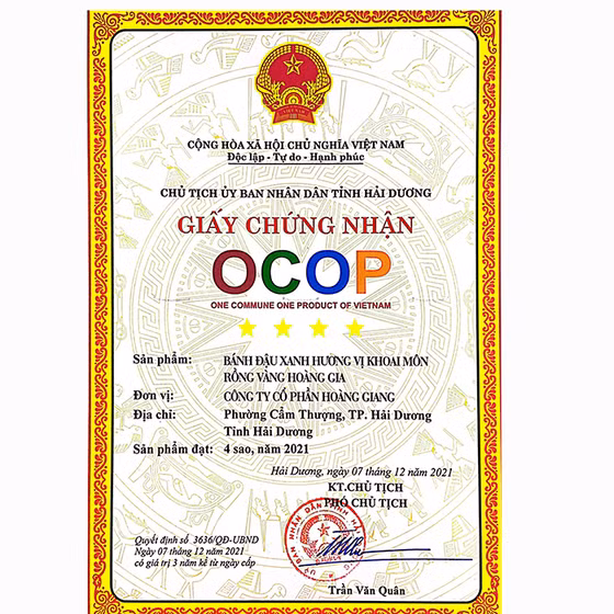 Bánh đậu xanh hương vị khoai môn Rồng Vàng Hoàng Gia
