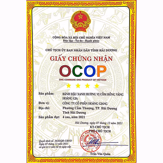 Bánh đậu xanh hương vị cốm Rồng Vàng Hoàng Gia