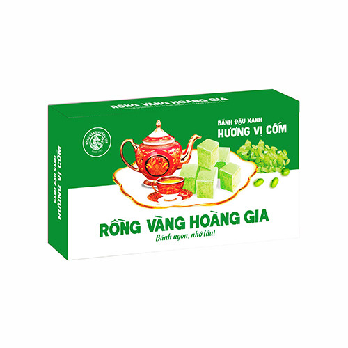 Bánh đậu xanh hương vị cốm Rồng Vàng Hoàng Gia
