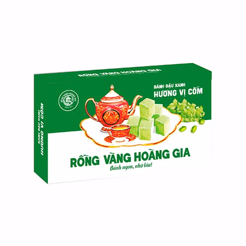 Bánh đậu xanh hương vị cốm Rồng Vàng Hoàng Gia