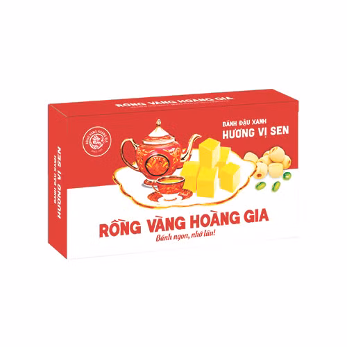 Bánh đậu xanh hương vị sen Rồng Vàng Hoàng Gia