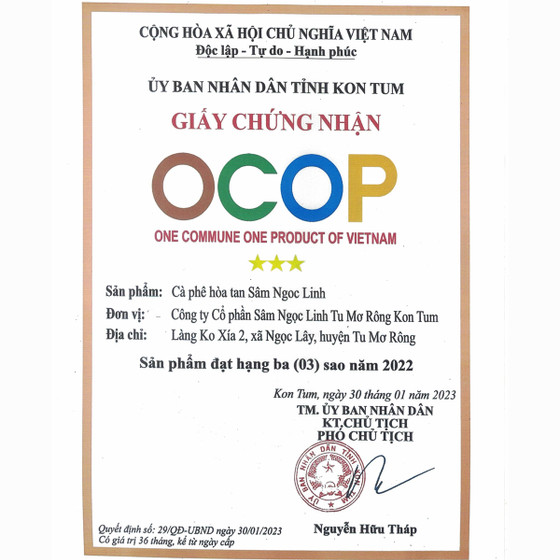 Cà-phê hòa tan sâm Ngọc Linh