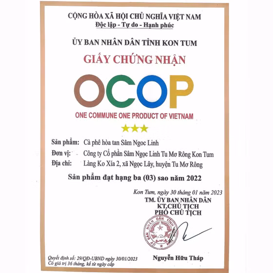 Cà-phê hòa tan sâm Ngọc Linh