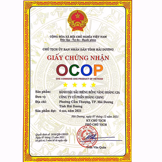 Bánh đậu sầu riêng Rồng Vàng Hoàng Gia
