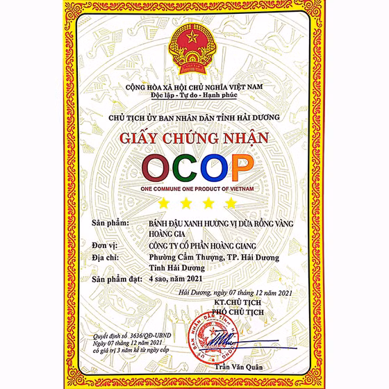 Bánh đậu xanh hương vị dừa Rồng Vàng Hoàng Gia