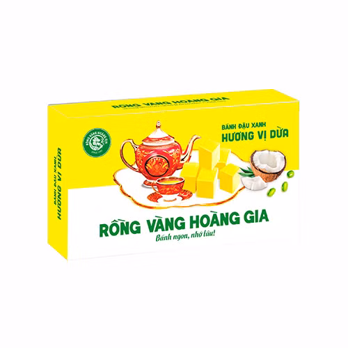Bánh đậu xanh hương vị dừa Rồng Vàng Hoàng Gia