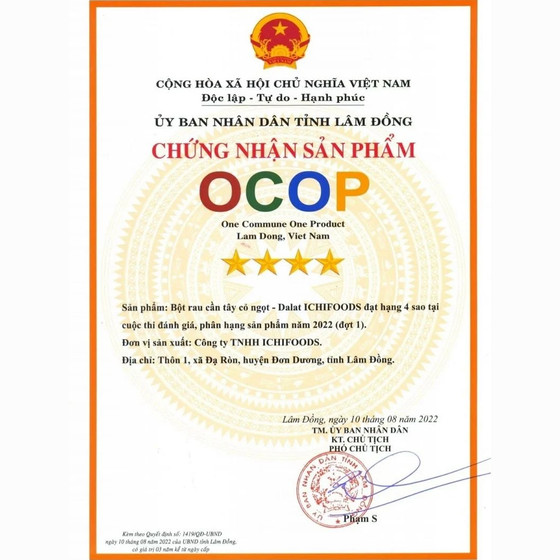 Bột cần tây cỏ ngọt sấy lạnh Dalat Ichifoods