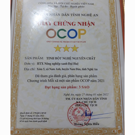 Tinh bột nghệ nguyên chất