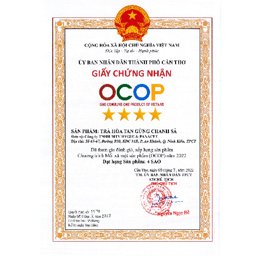 Trà hòa tan gừng chanh sả Hygie 