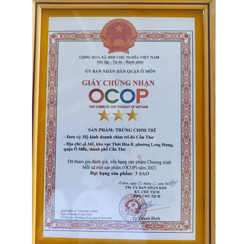 Trứng chim trĩ Hưng Long