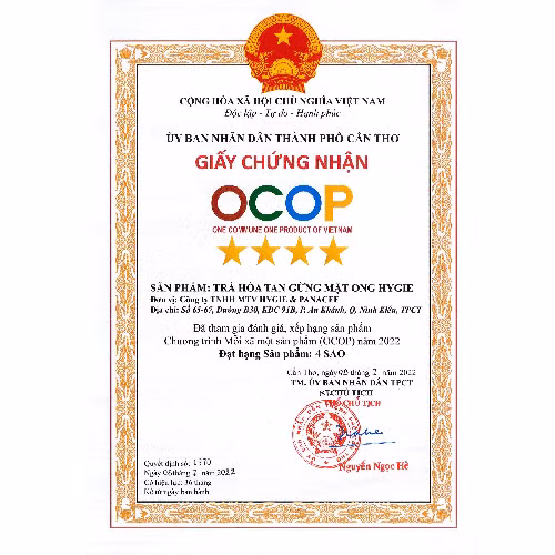 Trà hòa tan gừng mật ong Hygie