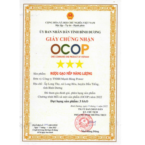 Rượu gạo nếp năng lượng