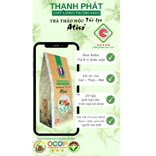 Trà thảo dược túi lọc Atiso+