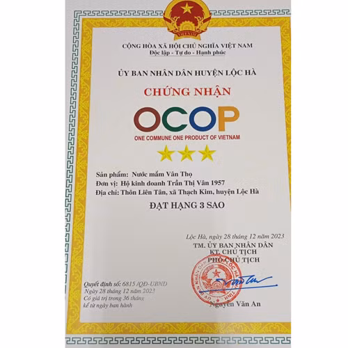 Nước mắm Vân Thọ