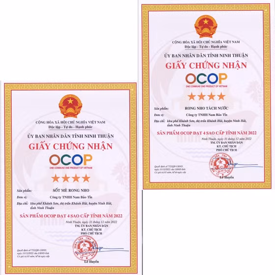 Rong nho tách nước và xốt mè rong nho