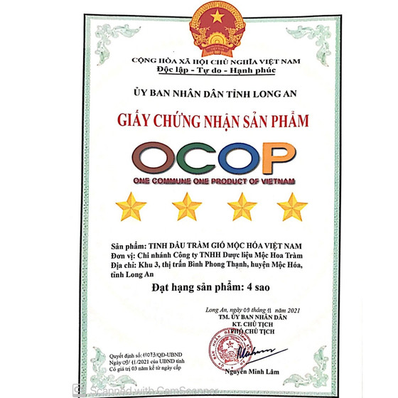 Tinh dầu tràm gió Mộc Hóa Việt Nam