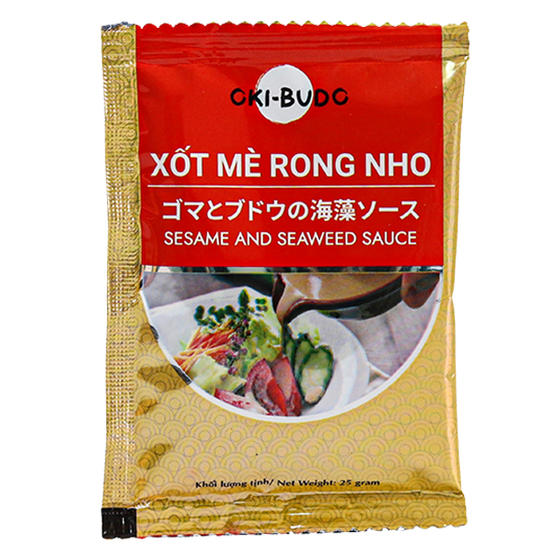 Rong nho tách nước và xốt mè rong nho