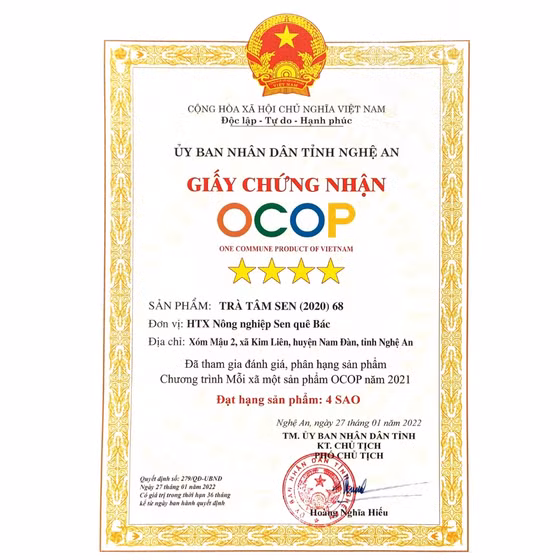 Trà tâm sen Nghệ An