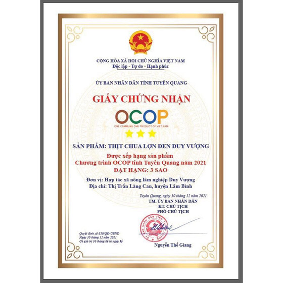 Thịt chua lợn đen Duy Vượng