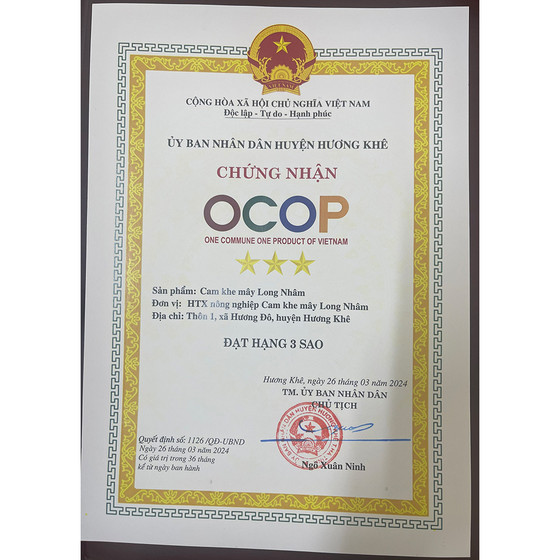 Cam Khe Mây Long Nhâm