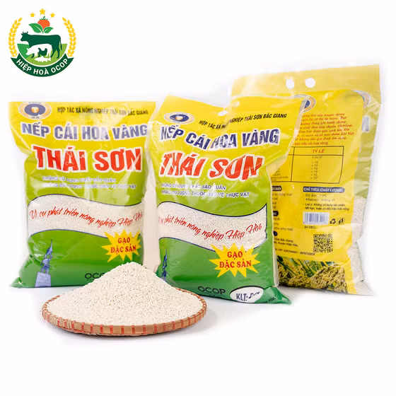 Gạo nếp cái hoa vàng Thái Sơn