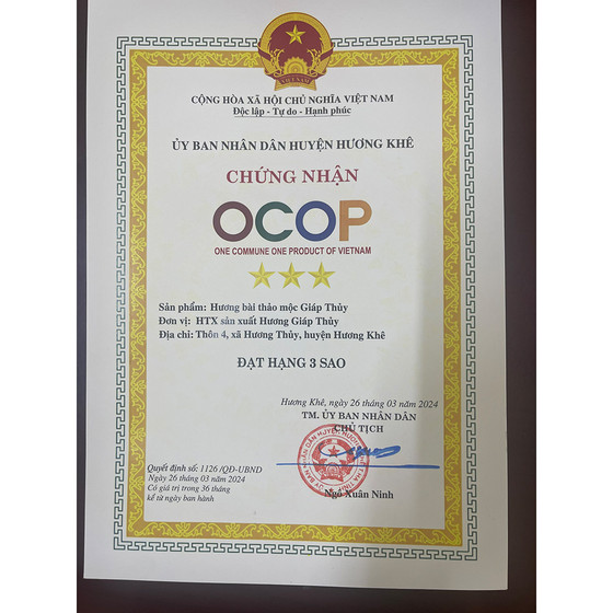 Hương bài thảo mộc Giáp Thủy