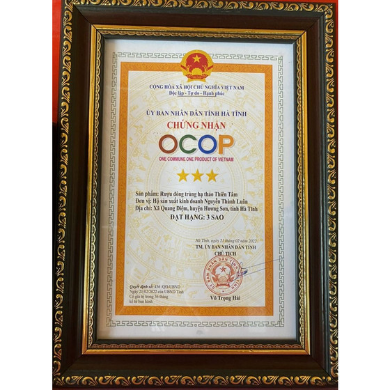 Rượu đông trùng hạ thảo Thiên Tâm