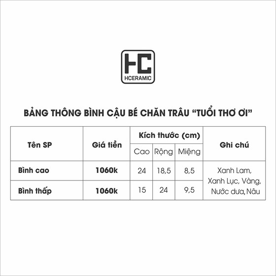 Bộ bình gốm Tuổi thơ ơi