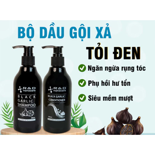 Bộ dầu gội-xả tỏi đen