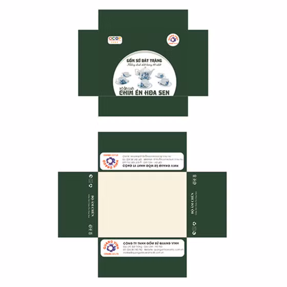 Bộ ấm chén chim sen