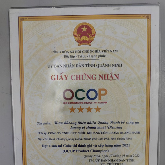 Nước khoáng thiên nhiên Quang Hanh vị chanh muối Pleasing 