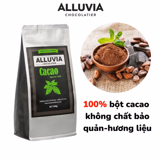 Bột ca-cao nguyên chất Alluvia