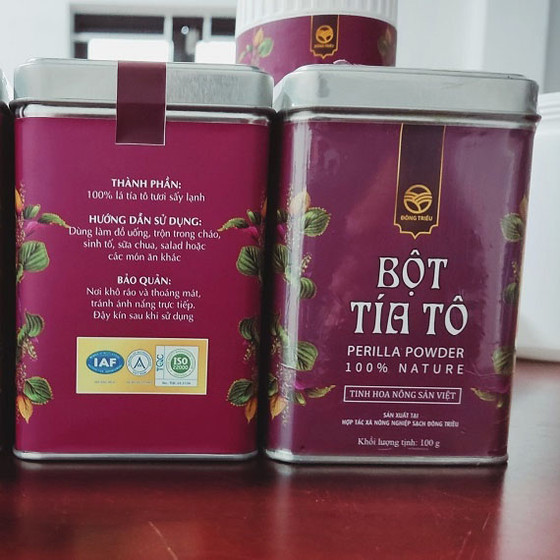 Bột tía tô sấy lạnh Đông Triều