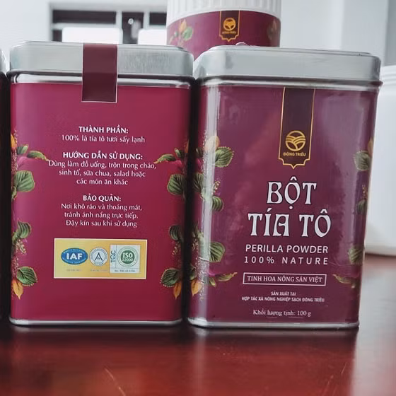 Bột tía tô sấy lạnh Đông Triều