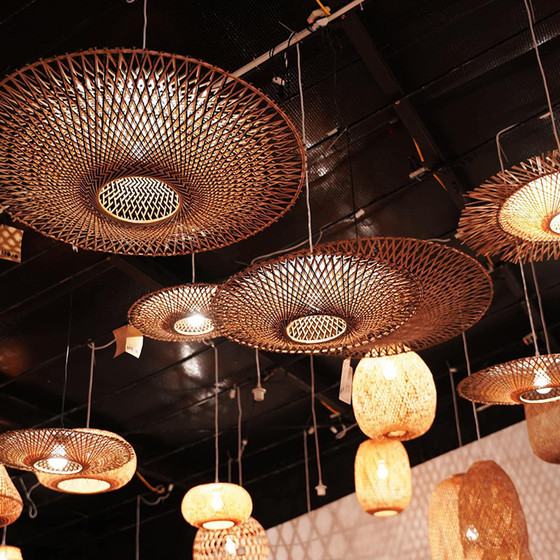 Đèn lồng treo mây tre đan Đức Phong