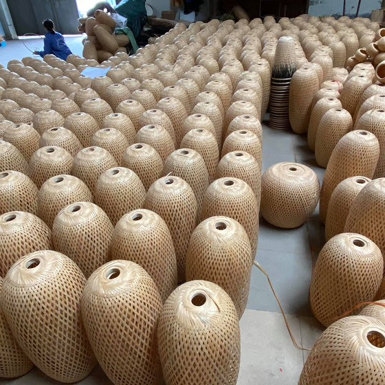 Đèn lồng treo mây tre đan Đức Phong