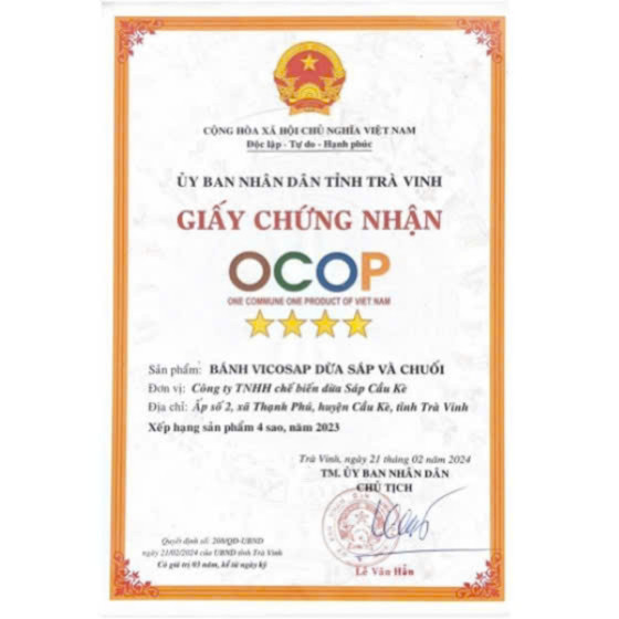 Bánh VICOSAP dừa sáp và chuối 